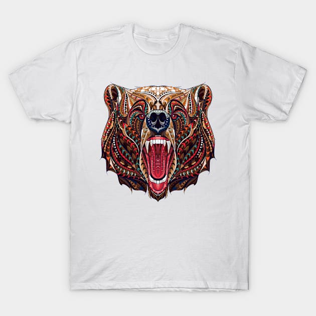 Native American Art - Bear T-Shirt by Hudkins